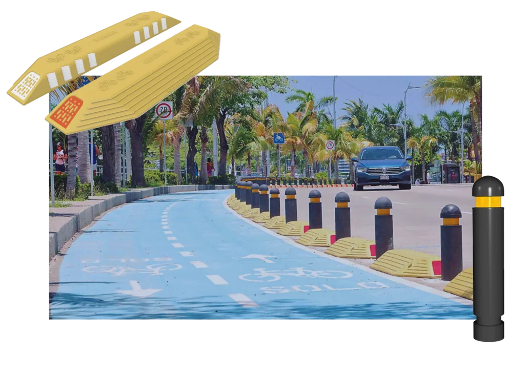 Ciclovía en Acapulco, Guerrero que forma parte de su infraestructura ciclista.