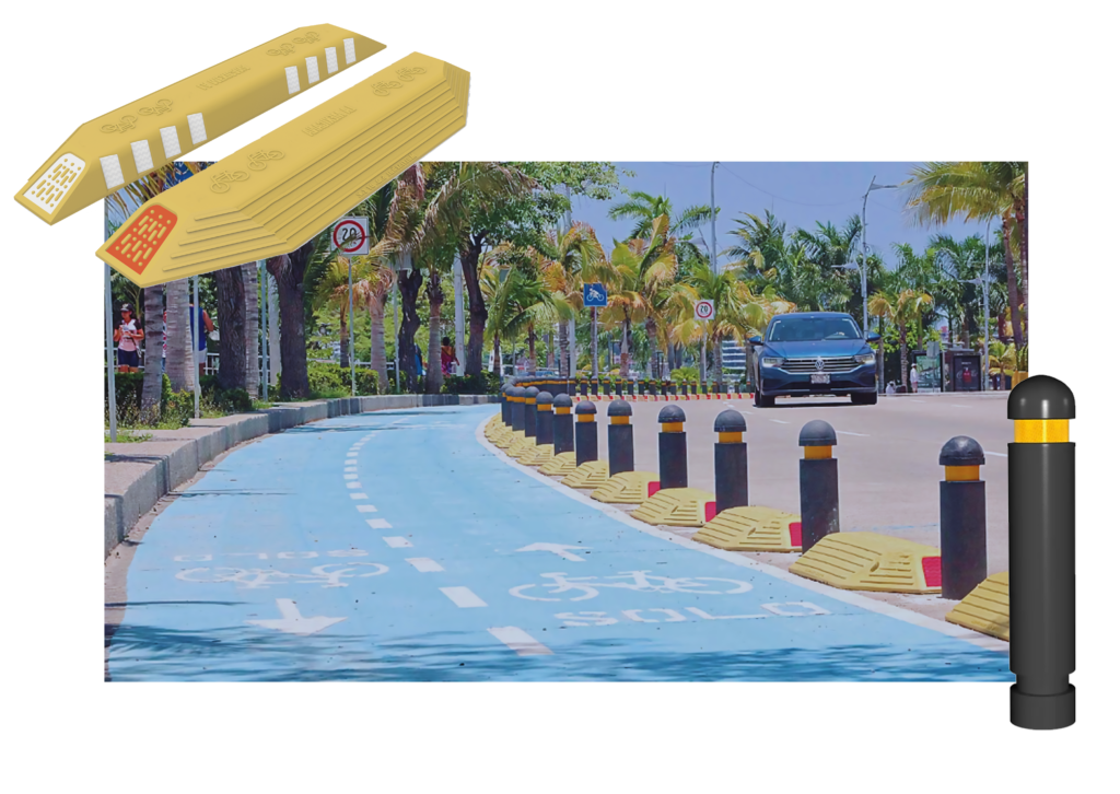 Ciclovía en Acapulco, Guerrero que forma parte de su infraestructura ciclista.