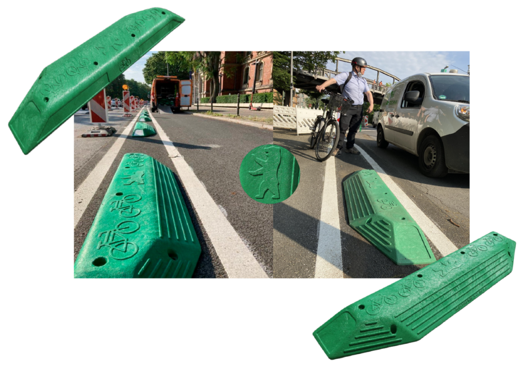 Ciclovía en Berlín, Alemania que forma parte de su infraestructura ciclista.