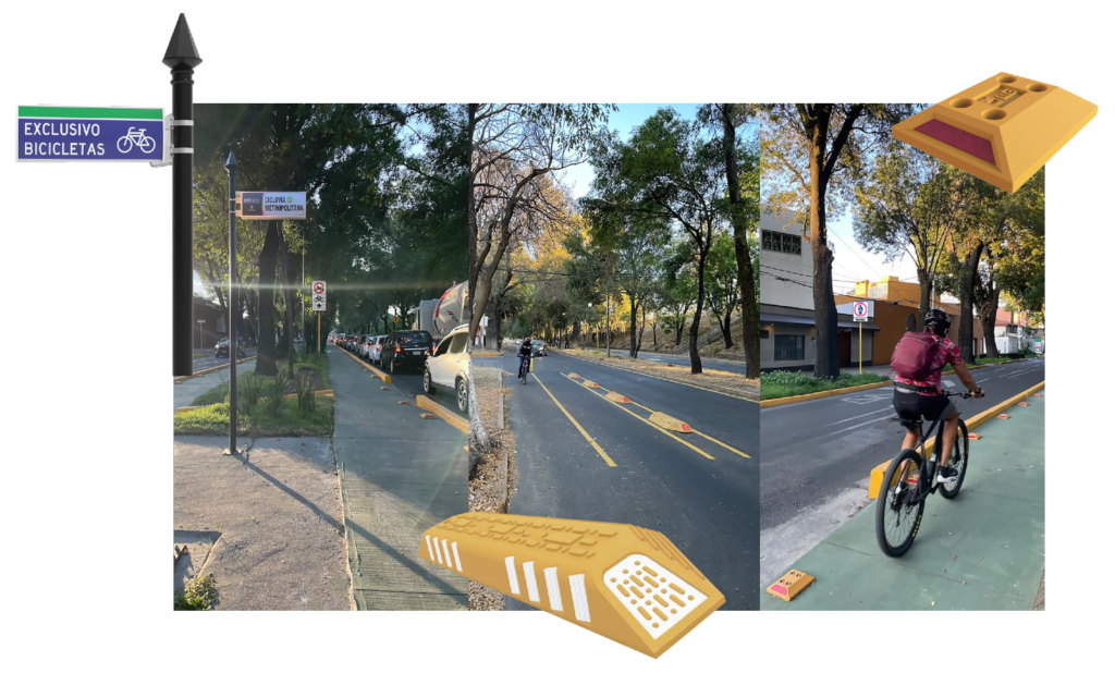 Ciclovía Metropolitana que une al Estado de México con la Ciudad de México que forma parte de su infraestructura ciclista.