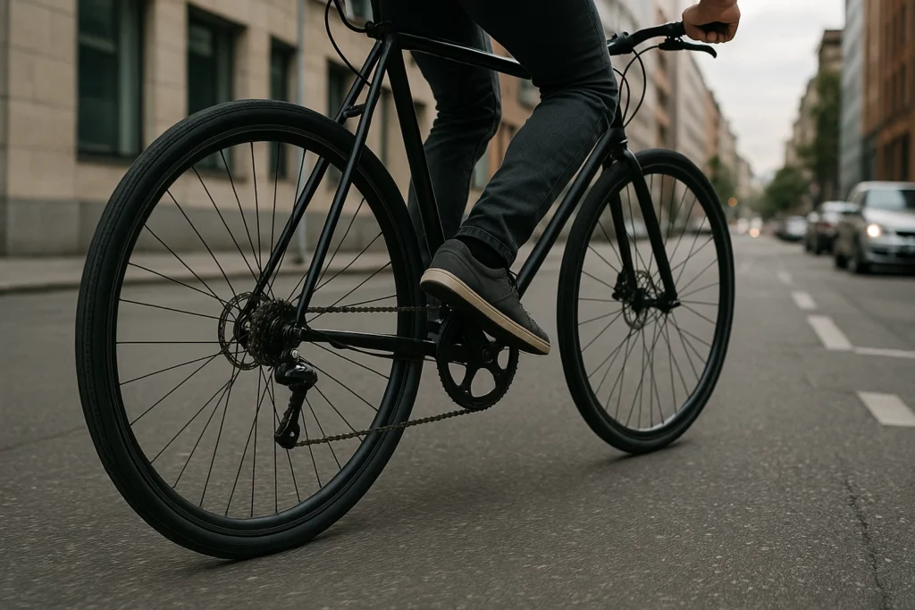 llantas para bici urbanas rodando en ciudad