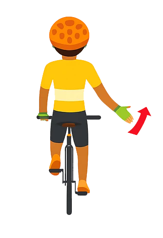 ilustración de ciclista indicando que da el paso